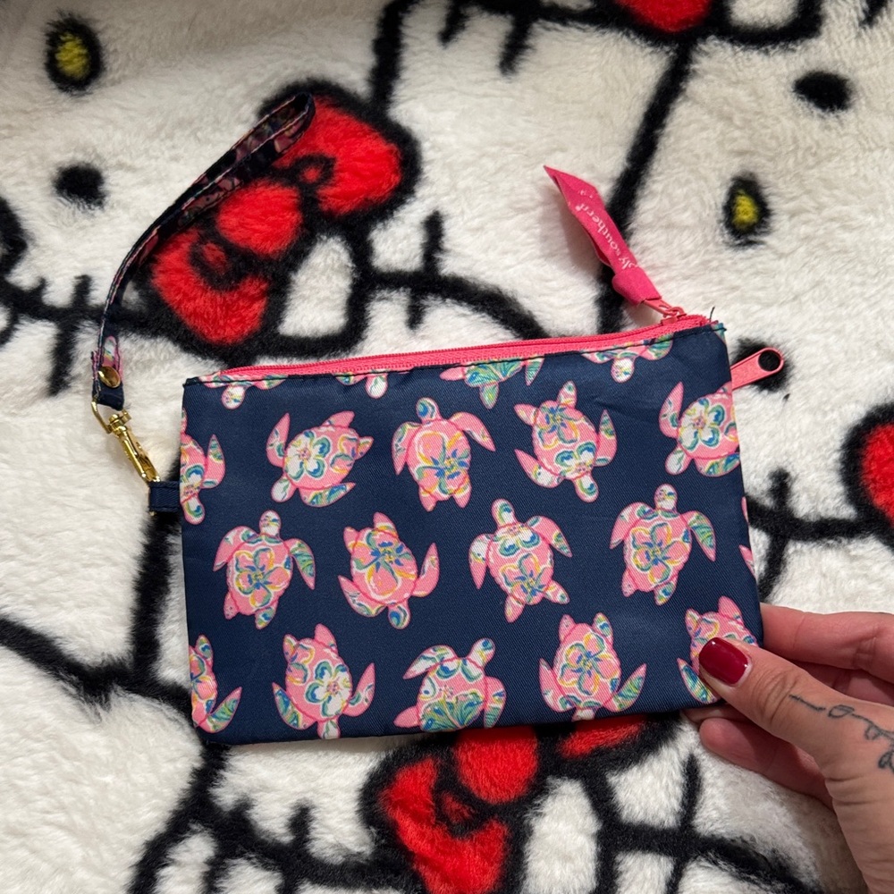 🚨 1 HOUR SALE - Simply southern sea turtle pink Navy Wristlet - Picture 3 of 5